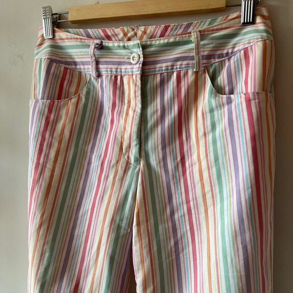 Snazzie Vintage Striped Semi-Cropped Pants S - Picture 5 of 8